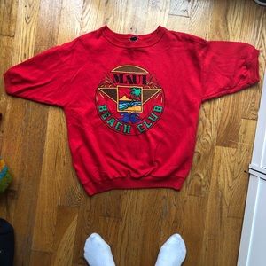 Vintage beach club fleece sweater